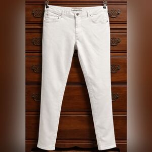 Tommy Hilfiger Slim Fit Jeans Men's 34x30 Off White / Cream Stretch Denim